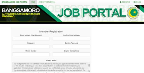 portal job barmm|Bangsamoro Job Portal .